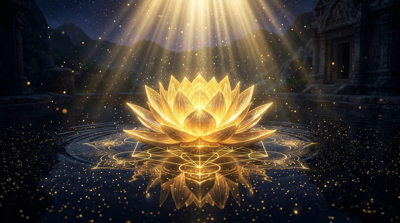 Sacred Golden Lotus Mandala