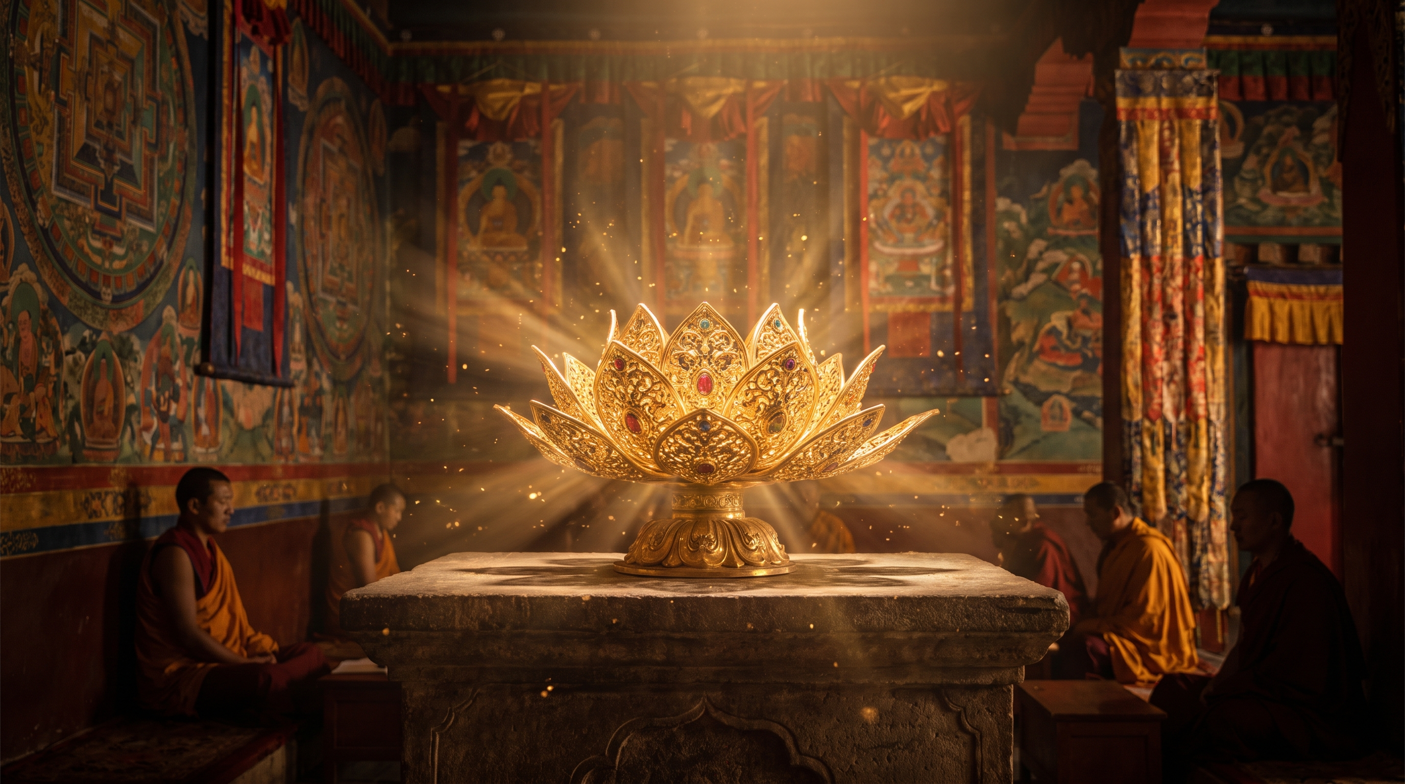 Golden Lotus Reliquary of Light